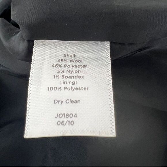 Talbots Wool Ruffle Cascading Grey Pencil Skirt with Slit - Picture 6 of 6